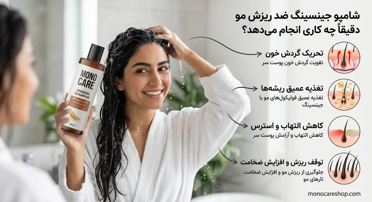شامپو جینسینگ ضد ریزش مو دقیقاً چه کاری انجام میدهد؟